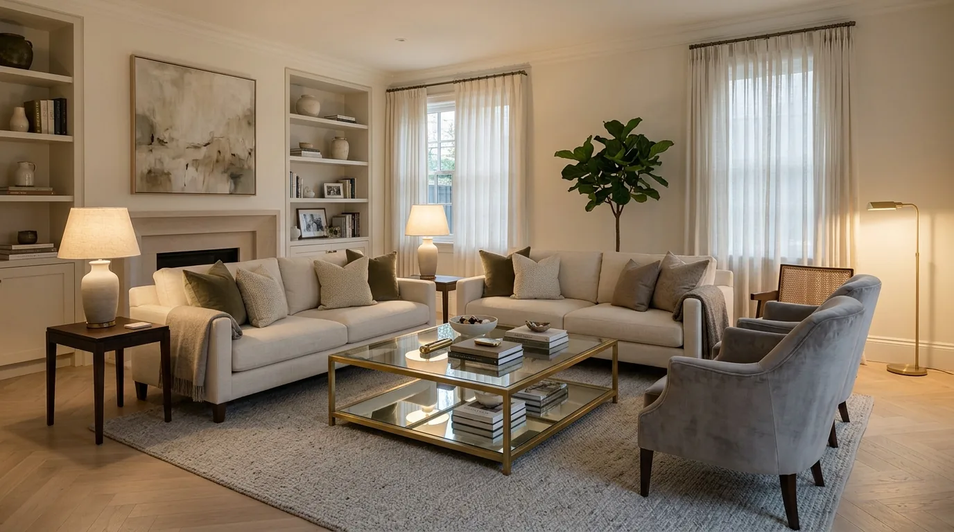 Style the surface with an intentional trio